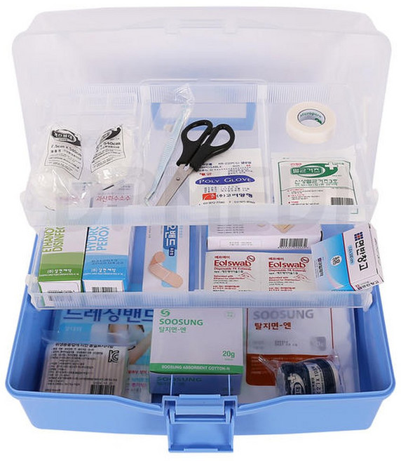가정용 구급함 비상 구급약상자 스마트 1호 대형 19종세트, 1세트