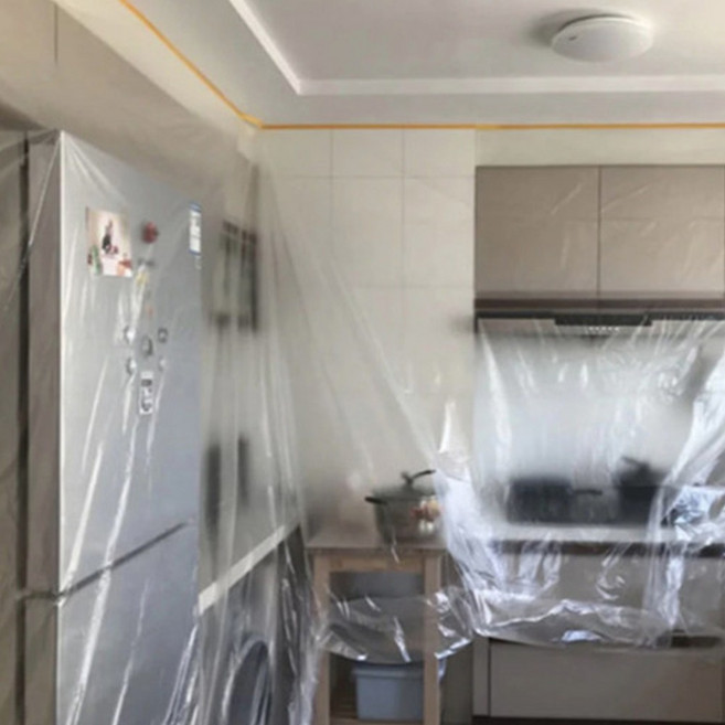 가구 비닐 커버 먼지 대형 방지 덮개 방수 리모델링 비닐 공사 페인트 청소, 화이트 DC001615