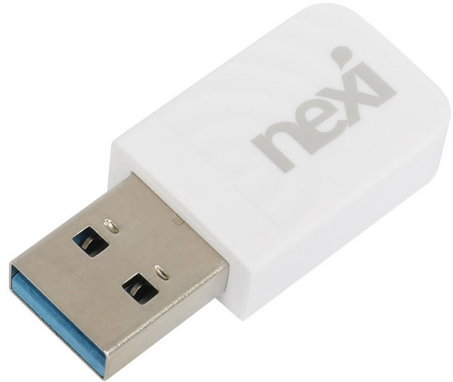 넥시 초고속 5G 무선 랜카드 AC1300 와이파이 동글 어댑터 수신기 듀얼밴드, 1개, NX-AC1300N