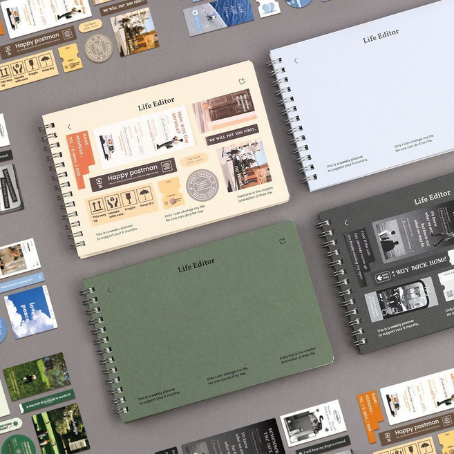 대시앤도트 라이프 에디터 플래너 6개월 공시생 학생 공부 학습 스케줄러 스터디 플래너, 코튼 블루