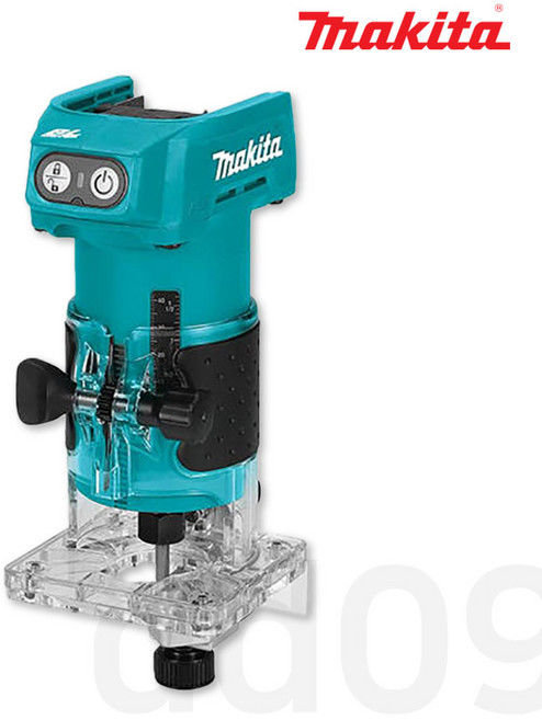 마끼다 DRT52Z 18V 충전트리머 6mm 본체 홈파기 루터 투명베이스, 1개