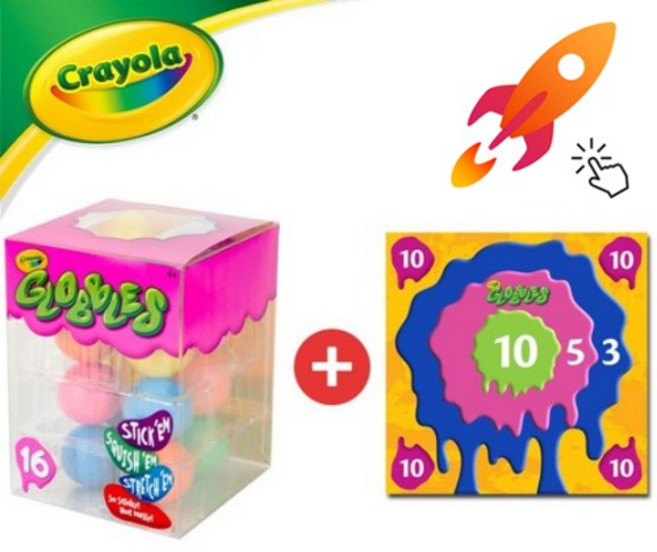 스트레스볼 크레욜라 글로블스 끈끈이볼 16개입(+전용 타겟 증정), 1개