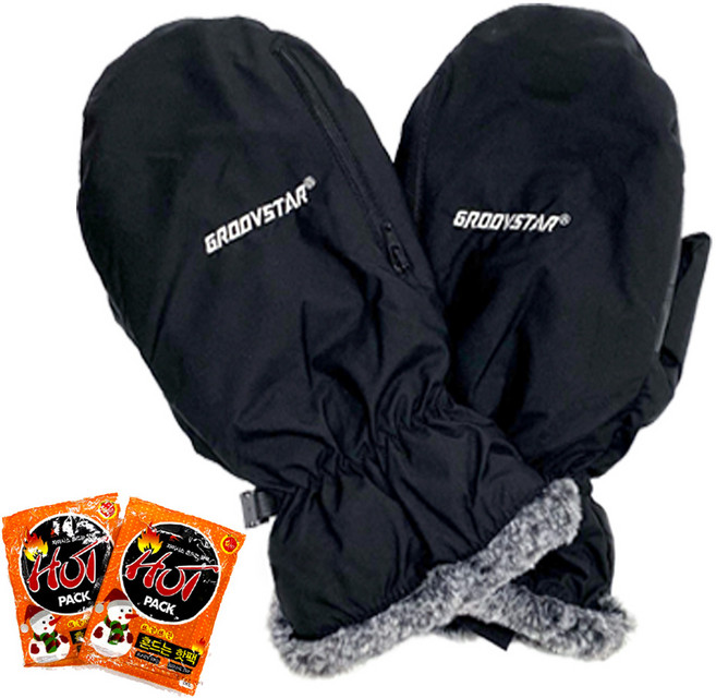 핫팩 벙어리 겨울 방한 장갑 1p