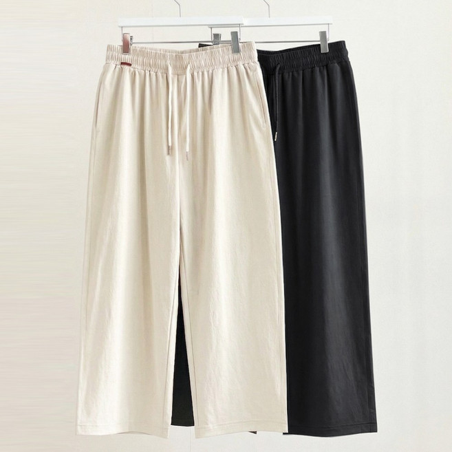 인디오 1+1 여성 여름 체형커버 밴딩 쿨링 냉감 소재 쿨하게 떨어지는 와이드핏 와이드팬츠 NHS0011