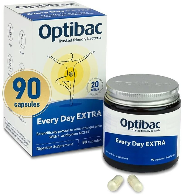 OptiBac For Every Day EXTRA - 비건 200억 CFU 멀티 스트레인 - 90캡슐, 120g, 90정, 1개 - 쿠팡