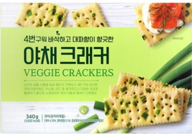대파향 야채 크래커, 5개, 340g