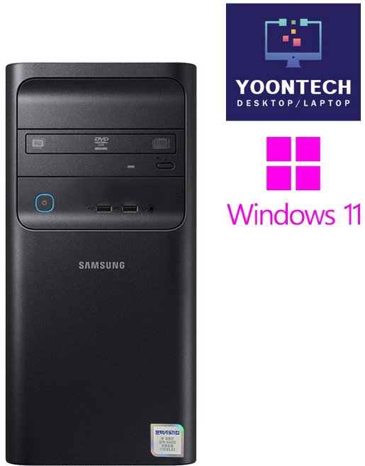 삼성 컴퓨터 본체 사무용 가정용 게임용 데스크탑 HDMI지원 윈도우10, G4560/8G/SSD240+500, 윤텍7세대슬림인텔