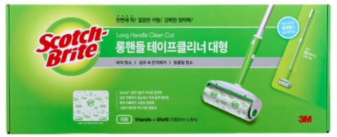 3M 대형 롱핸들 테이프클리너 세트 롱핸들+리필5개, 8세트
