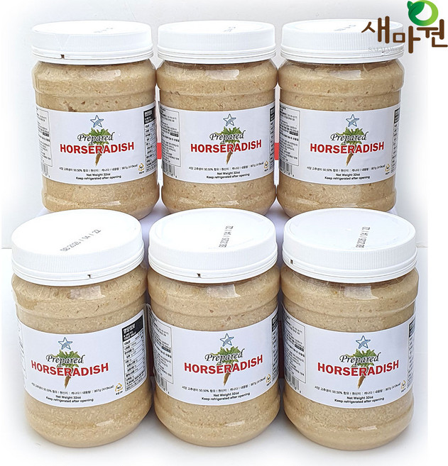 새마원 홀스래디쉬 연어소스 훈제 호스래디쉬 드레싱, 6개, 907g