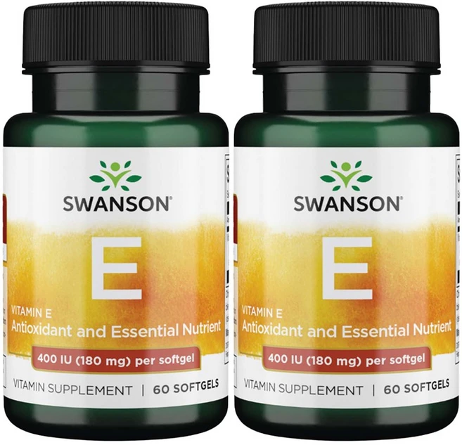 스완슨 비타민 E 400IU 소프트젤, 2개, 60정 - 쿠팡