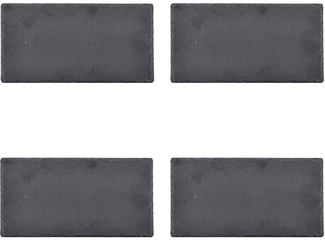 4p 렉토스톤 플레이트 직사각 6호, 1세트, 검정