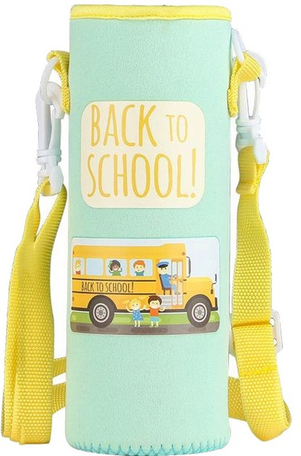 한봄누리 크로스 어깨끈 탈부착 물병 가방 500ml 라지, 스쿨버스, 1개