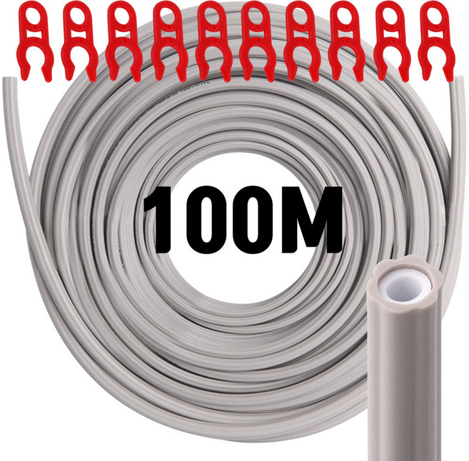 정수기호스 장거리 국산 6mm 안전커버링 투라인 50M 100M (옵션선택), 안전커버링6mm호스100M, 1개