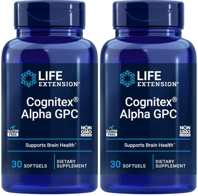 라이프익스텐션 Cognitex Alpha GPC 소프트젤 30정 x 2, 2개 - 쿠팡