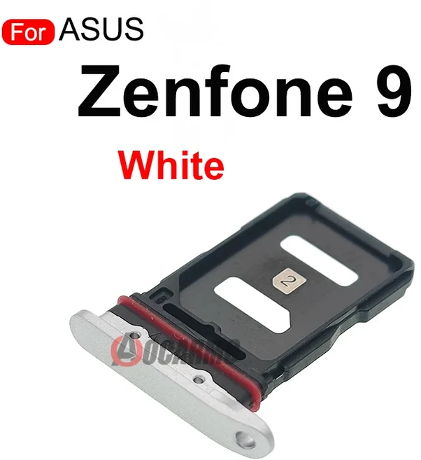 호환 ASUS Zenfone 9 10 Sim 트레이 소켓 슬롯 홀더 교체 부품 용 검정색/흰색 SIM 카드 수리, 05 Zenfone 9--White