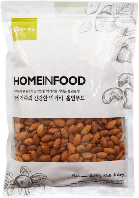 홈인푸드 구운아몬드, 1kg, 1개