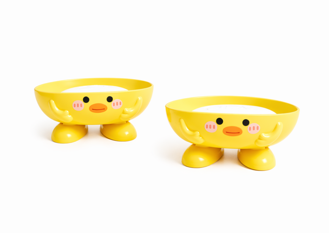 귀여운 오리 비누받침대 물빠짐 2p, 2개, 노랑오리