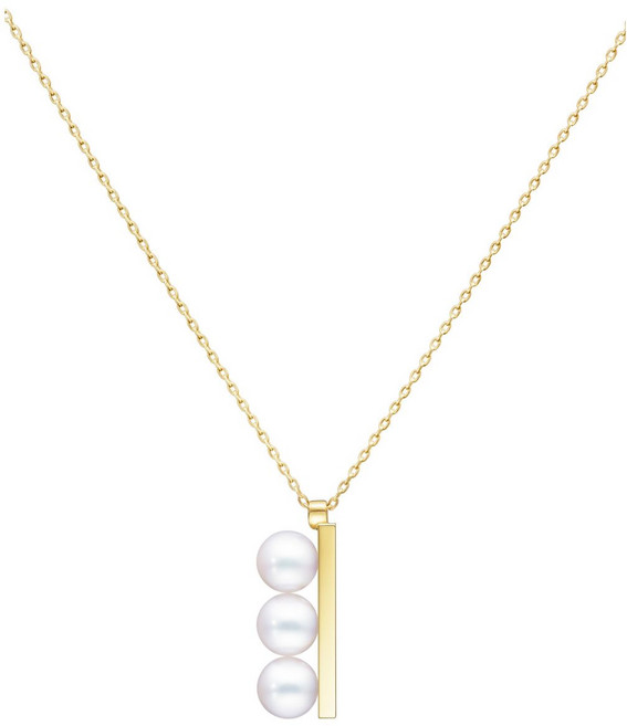 타사키 밸런스 18K 옐로 골드 펄 네크리스