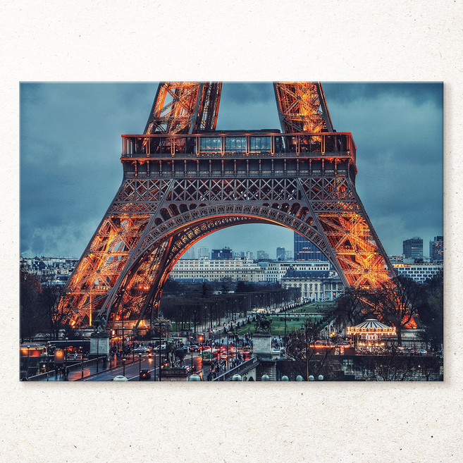 더 아트 컴퍼니 감성 빈티지 겨울 크리스마스 트리 포스터 캔버스액자 65종 감성인테리어 방꾸미기 선물 액자 1-32번, 15. 에펠탑의 오후 풍경