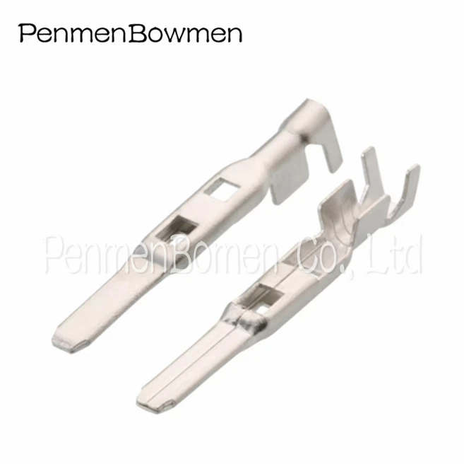 10 Pcs 2.8MM 자동차 ECU 황동 압착 단자 와이어 FCI 18AWG 케이블이있는 커넥터 용 큰 핀 211PC249S8005, 50 Pcs, Male Terminal