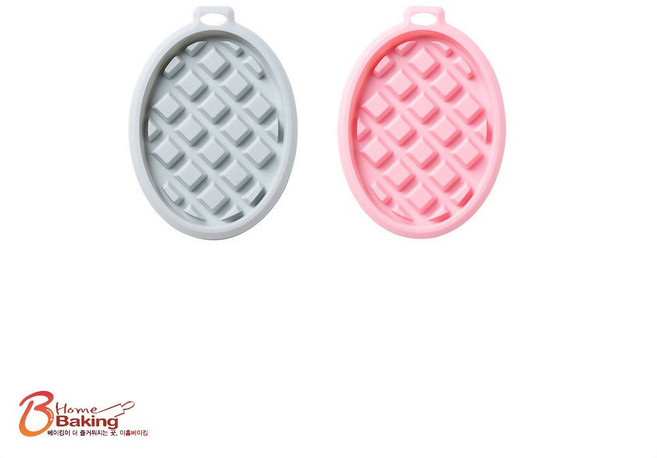 이홈베이킹 차칸쿡-실리콘몰드 타원형와플 1구 랜덤1개, 1개