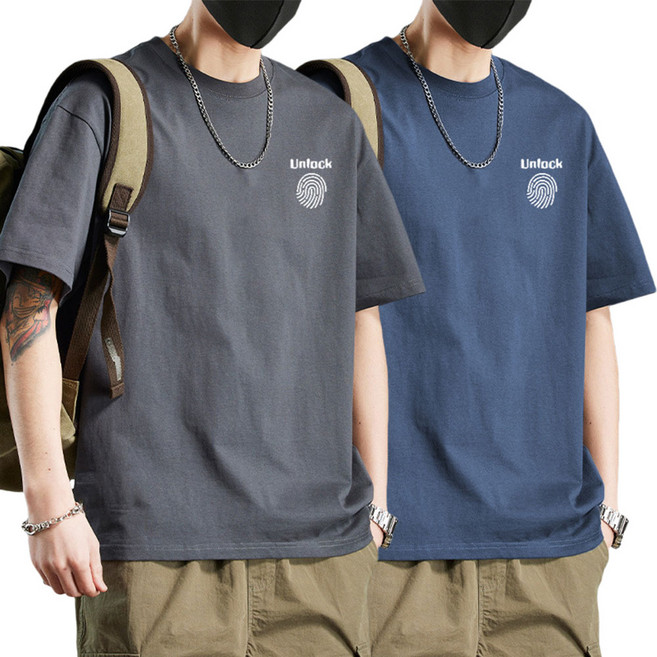 1 + 1 남성 반팔티 면티 반팔 티셔츠 라운드넥 맨투맨 티 VGY8968 40