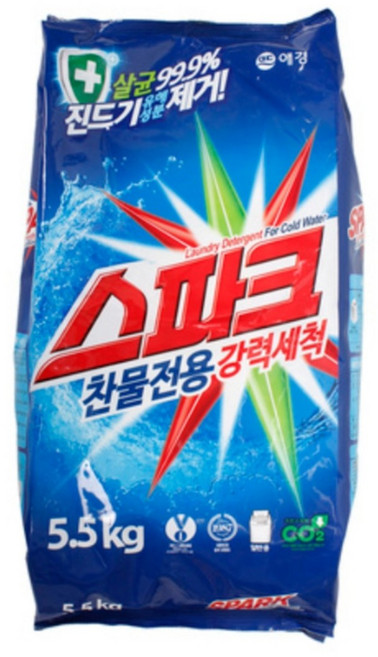 애경 스파크 분말세제, 5.5kg, 12개