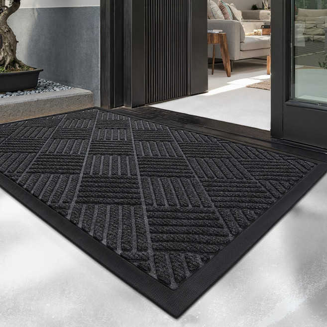 DEXI 1개 현관매트 바닥 출입구 발판 매트 웰컴 현관 미끄럼방지 현관 발매트 패턴 베란다 신발장, B