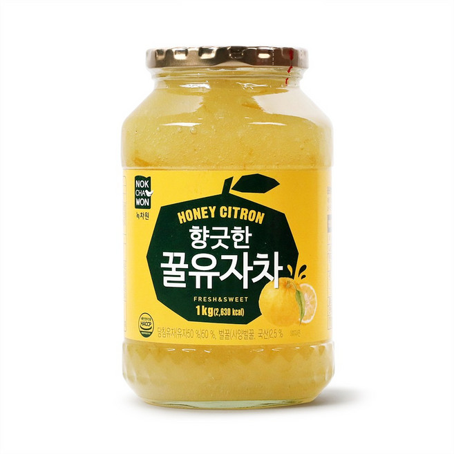 녹차원 꿀유자차, 1kg, 4개, 1개입