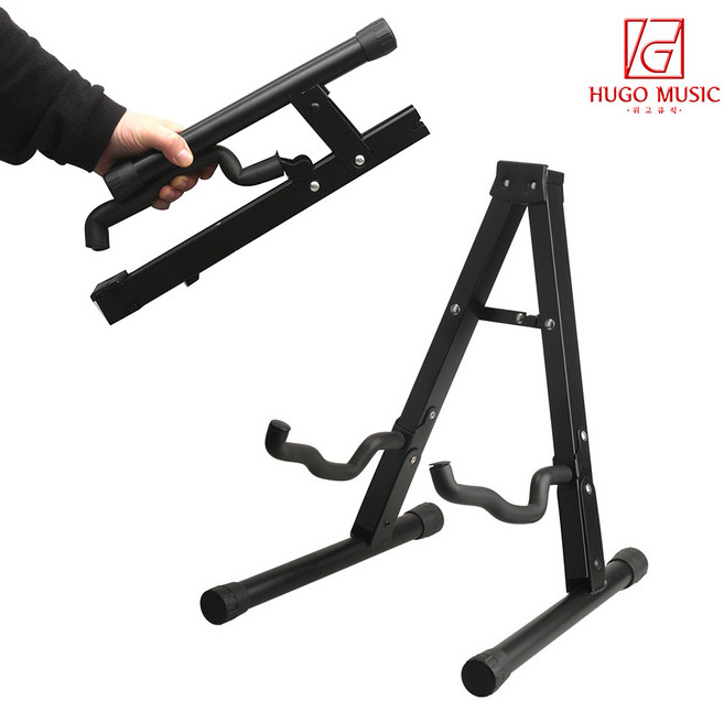 위고뮤직 기타스탠드 폴더형 휴대용 접이식 A형, 1개