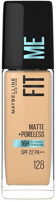 메이블린 핏미 파운데이션 매트 리퀴드 30ml, 128 따뜻한 누드 Warm Nude, 1개
