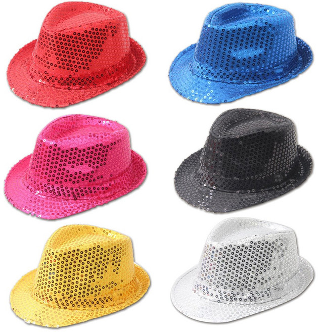 제이엘 스팽글 반짝이모자 신사모자 파티용품 중절모 행사모자