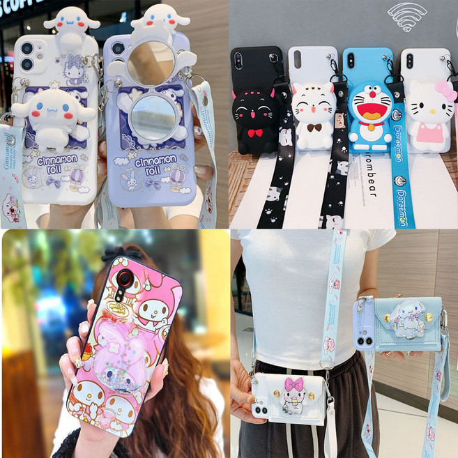 에너지라이프 키즈폰 에너지라이프 갤럭시 겔 X커버5 XCOVER5 SM-G525 프렌즈폰5 잼꾸러기폰 케이스 동전 카드지갑 목걸이줄 4876