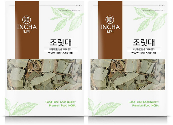 인차 국산 조릿대 조릿대차 산죽엽 잎 담죽엽, 2개, 1개입, 300g