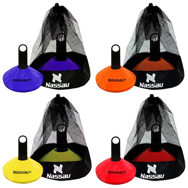 접시콘 세트-10개입 가방포함_ 4가지 색상, 오렌지, 1세트