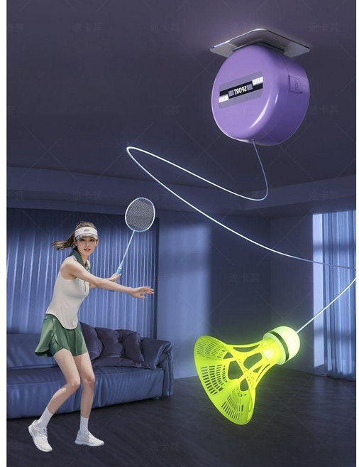 셀프 배드민턴 연습기 리턴콕 혼자 운동 실내 셔틀콕 서브 기계, 야광셔틀콕, 1개