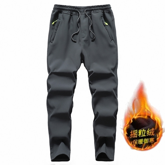 刷毛耐磨工作褲 加絨保暖防風防水雪褲 衝鋒褲 戶外登山軟殼抓絨休閒運動禦寒長褲