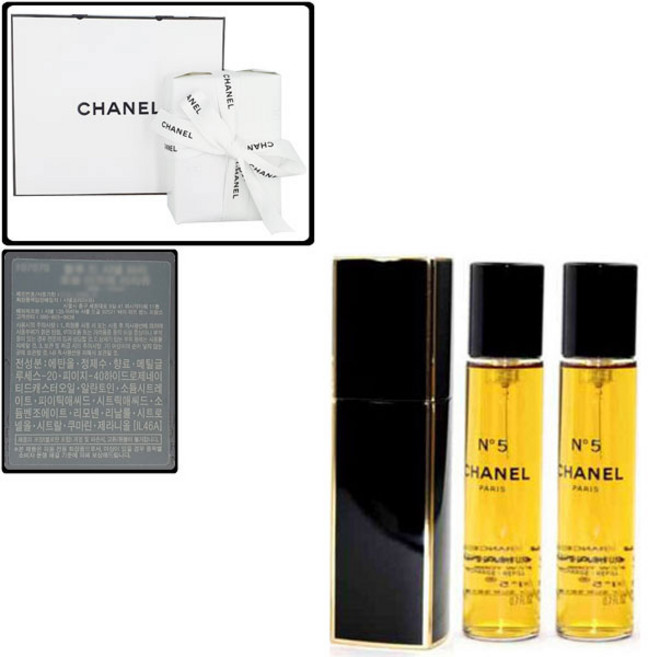 [선물포장+쇼핑백] 샤넬 넘버5 EDP 트위스트 앤 스프레이 (본품 20ml 1개 + 리필 20ml 1개)
