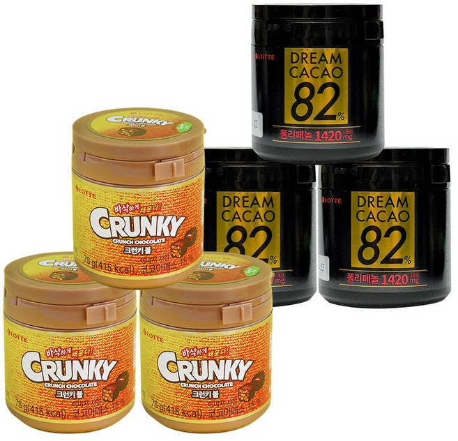롯데웰푸드 크런키볼 드림카카오82%, 3세트, 162g