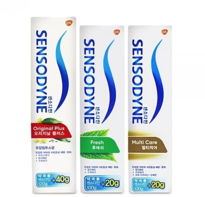 센소다인 멀티케어 후레쉬 오리지널 플러스 치약 3개 세트 120g 대용량, 0_멀티케어 후레쉬 오리지널 플러스 3개 세트