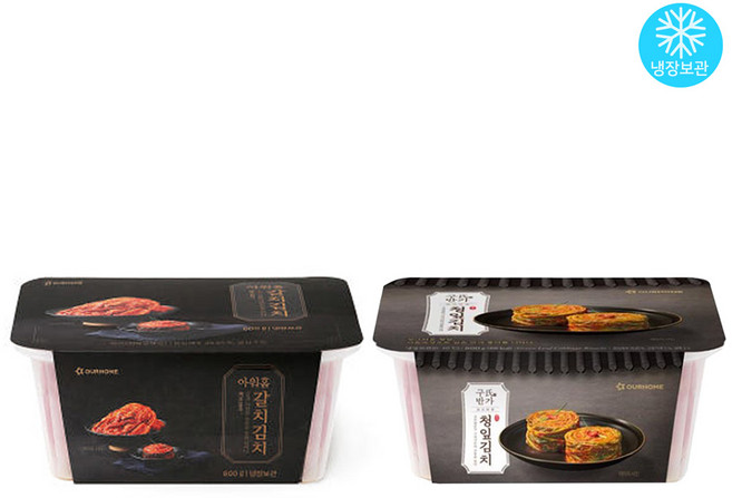 아워홈 구씨반가 갈치김치 800g + 청잎김치 800g 총2개 / 냉장 국산 포기김치