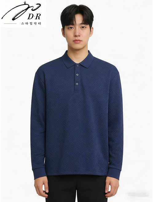 스타일닥터 남성 통근 코디 셔츠넥 남성 상의 캐쥬얼 긴팔 직장인 셔츠