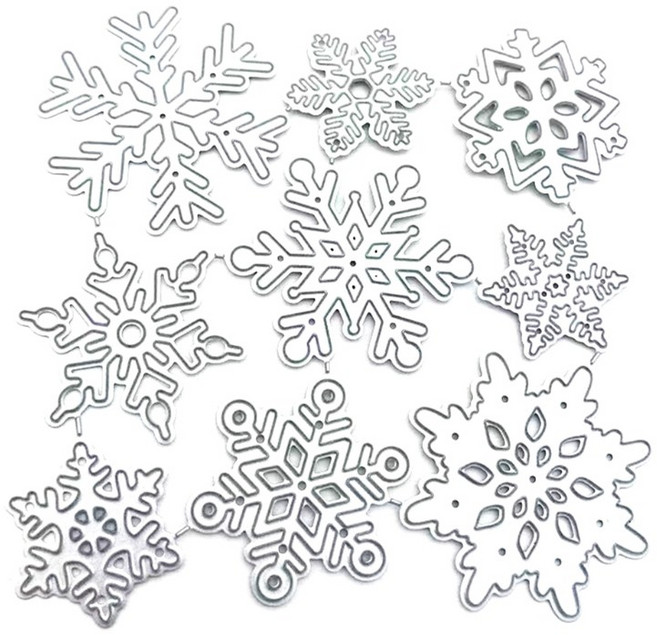 눈송이 금속 절단 다이 스텐실 DIY 스크랩북 앨범 종이 카드 템플릿 금형 엠보싱 장식