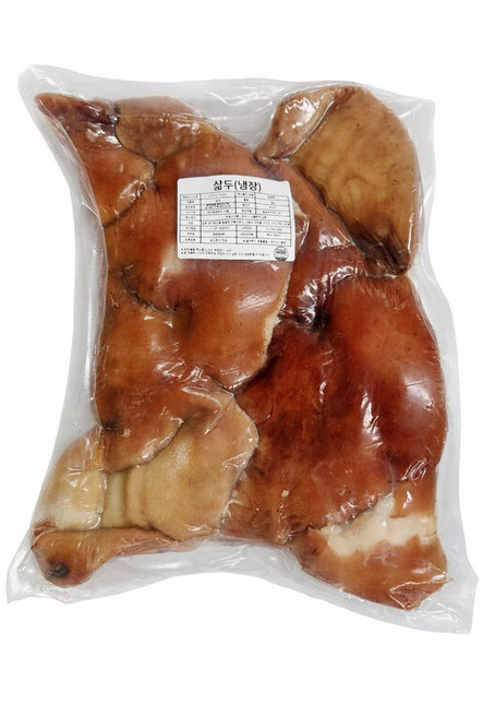 해나푸드몰 (국내산) 삶은돼지머리 한마리(혀포함) 삶두 3kg이상 도매 머릿고기 편육 돼지국밥 순대국밥 수육 통머리, 1개, 3kg