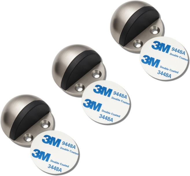 베리버터 강력고정 문 쾅 방지 반달형 바닥 스토퍼, 혼합색상, 3개