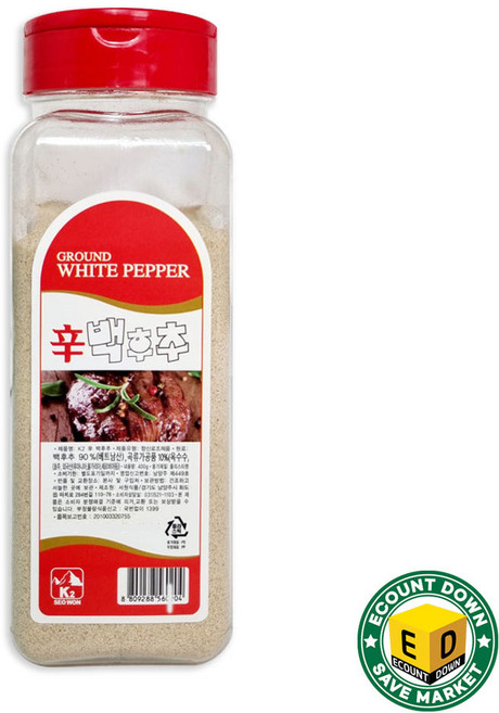 베트남 후추 분말 백후추 가루 400g 흰후추, 1개