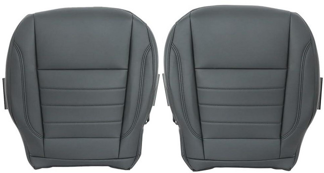 FZJDSD 포드 이스케이프 2013 2014 2015 201607 2008 2009 2010과 호환되는 블랙 운전석 및 조수석 바닥 가죽 교체 시트 커버, 1개