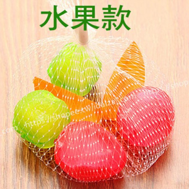 idalza 6個一袋 彩色 食品級LDPE 可重複使用 環保 降溫 野餐 保鮮 冰塊, 1個, 現貨-水果款