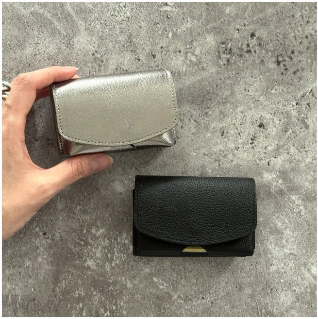 일본 여행 지갑 천연 소가죽 미니 지갑 카드 동전 수납