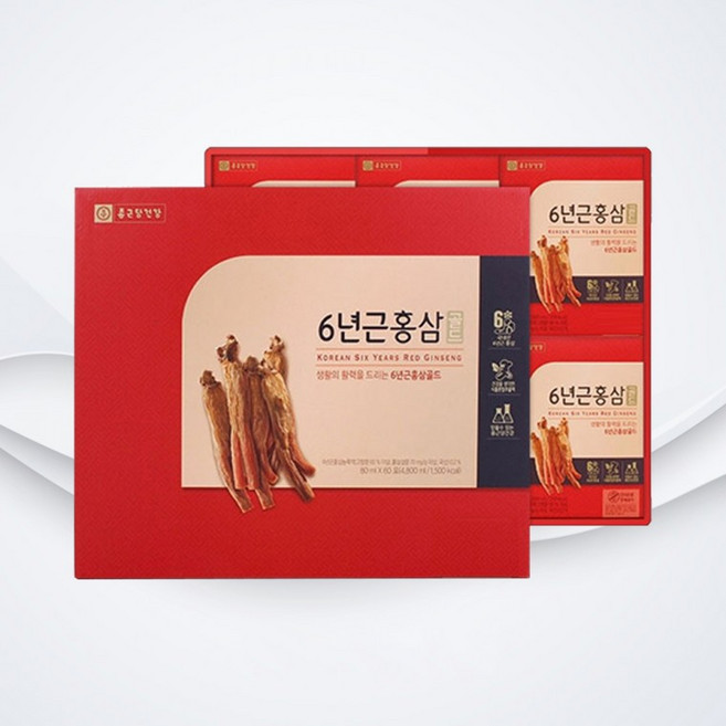 종근당건강 6년근 홍삼골드 80ml x 60포, 1정
